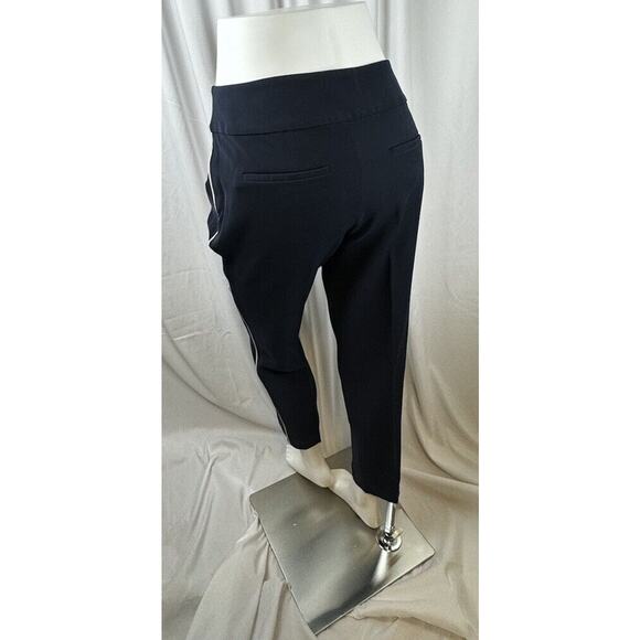 Ann Taylor Cropped Crepe Pant, Navy, Side Stripes Sz: 8, 52-07 - Picture 4 of 15